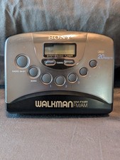 Sony Walkman WM-FX251 AM/FM Cassette Player w/ leather case, NEW BELT, works