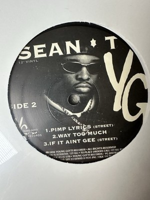 Sean T Somethin 2 Ride 2 Pimp Lyrics 12  Vinyl 1996 Young Gotti NEW SEALED RARE