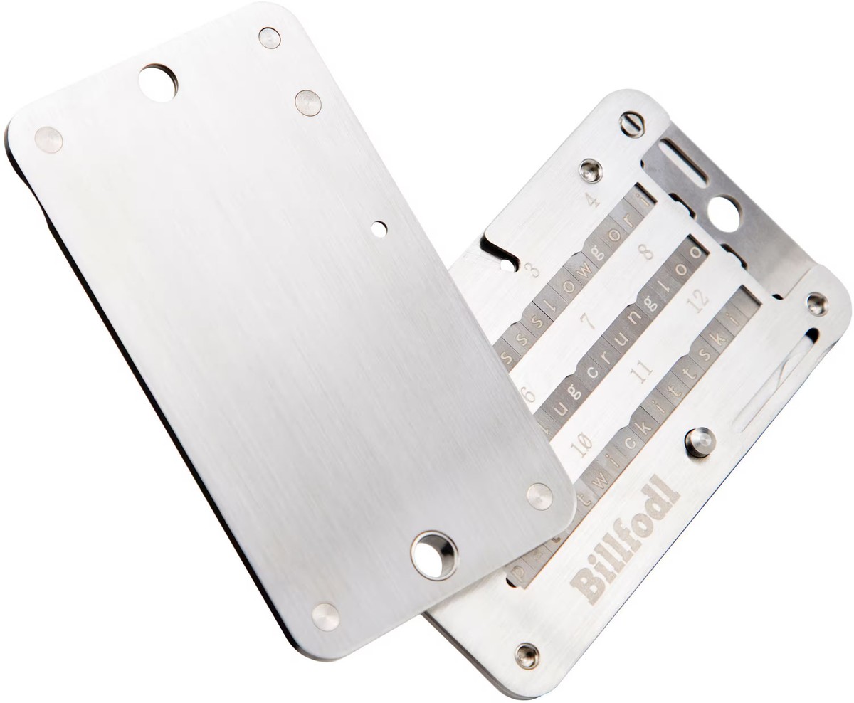 Metal Crypto Wallet Steel Bitcoin Wallet, A Cryptocurrency Wallet For  Hardware Cold Wallet Backup, Compatible With All BIP39 Hardware For Bitcoin  En - 30 Crypto Wallets For Seed Phrase Storage