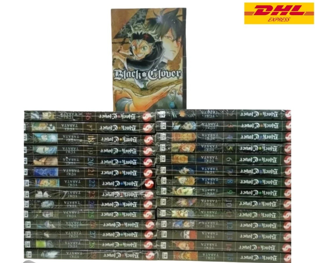 Black Clover Manga Inglés Vol. Juego Completo 1-36 NUEVO por Yuki Tabata