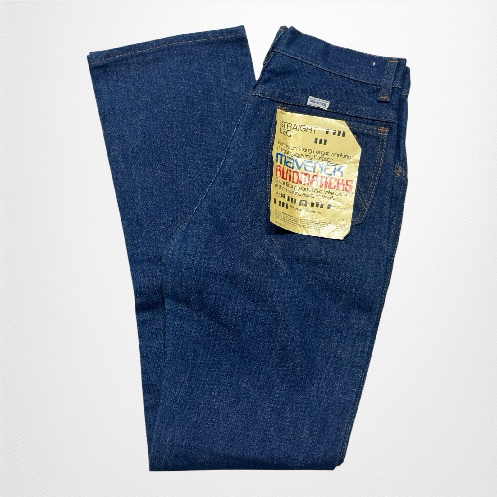 Maverick Automatics Straight Leg Slim Jeans NOS Vintage USA 