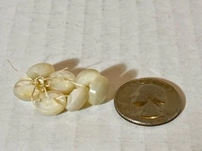 7 Vintage 3/8" Mother of Pearl Tunnel Shank Chunky Buttons