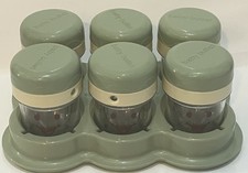 6 Baby Bullet Baby Food Storage Jars With Date Dial Storage Tray