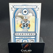 2025 NATIONAL TREASURES LUKE KUECHLY GLADIATORS CARD RARE #/50 HOF26