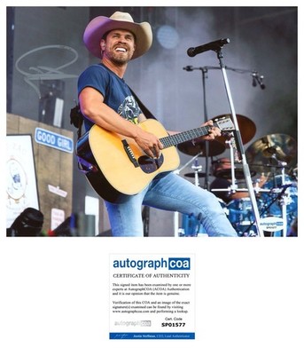 DUSTIN LYNCH HAND SIGNED 8X10 PHOTO COUNTRY MUSIC AUTOGRAPH - ACOA COA