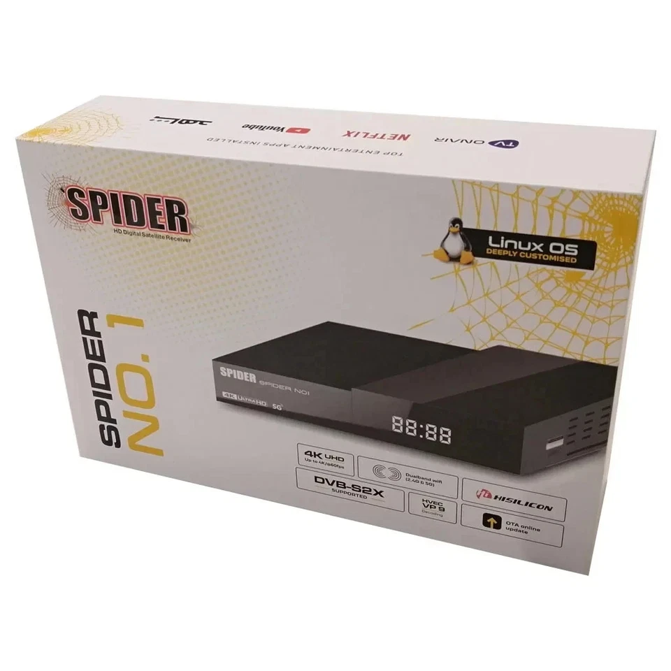 Spider NO1 VIP 5G internal Wi-Fi + Ethernet port, 4 GB Ram Smart Receiver 🥇🥇👌 - Image 4 of 4