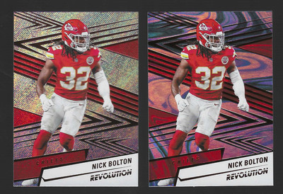NICK BOLTON 2 Card Lot 2025 Panini Revolution Swirls / Base #72
