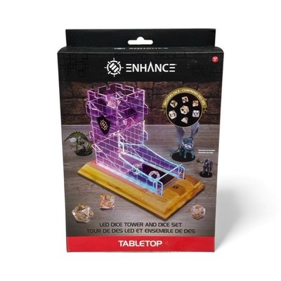 NEW-SEALED! - ENHANCE LED Dice Tower Set* Tabletop RPG Dice Tray Lights - READY!
