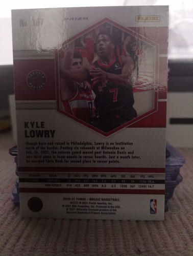 Kyle Lowry Mosaic 2020-21 Red Mosaic Prizm - Picture 7 of 7