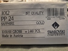 1440 Pcs. pack SWAROVSKI Sapphire pointback Rhinestones pp24 1012 vintage