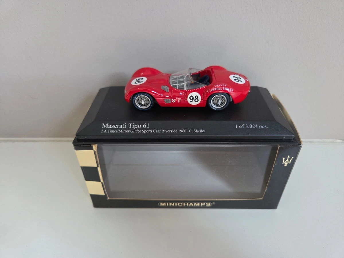 Miniature JFB Maserati Birdcage N°49 - Examiner GP Riverside 1960 - 1/43