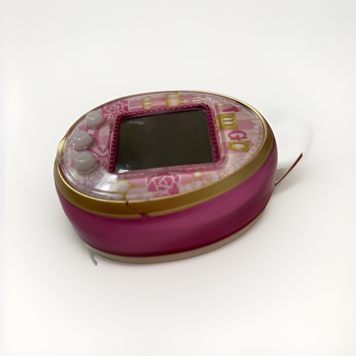 Bandai Tamagotchi 4U Pink with Flower Cover＆strap Rare Tested