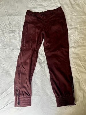J Brand Burgundy Ankle Trousers - Size 26 - Photo 1/4