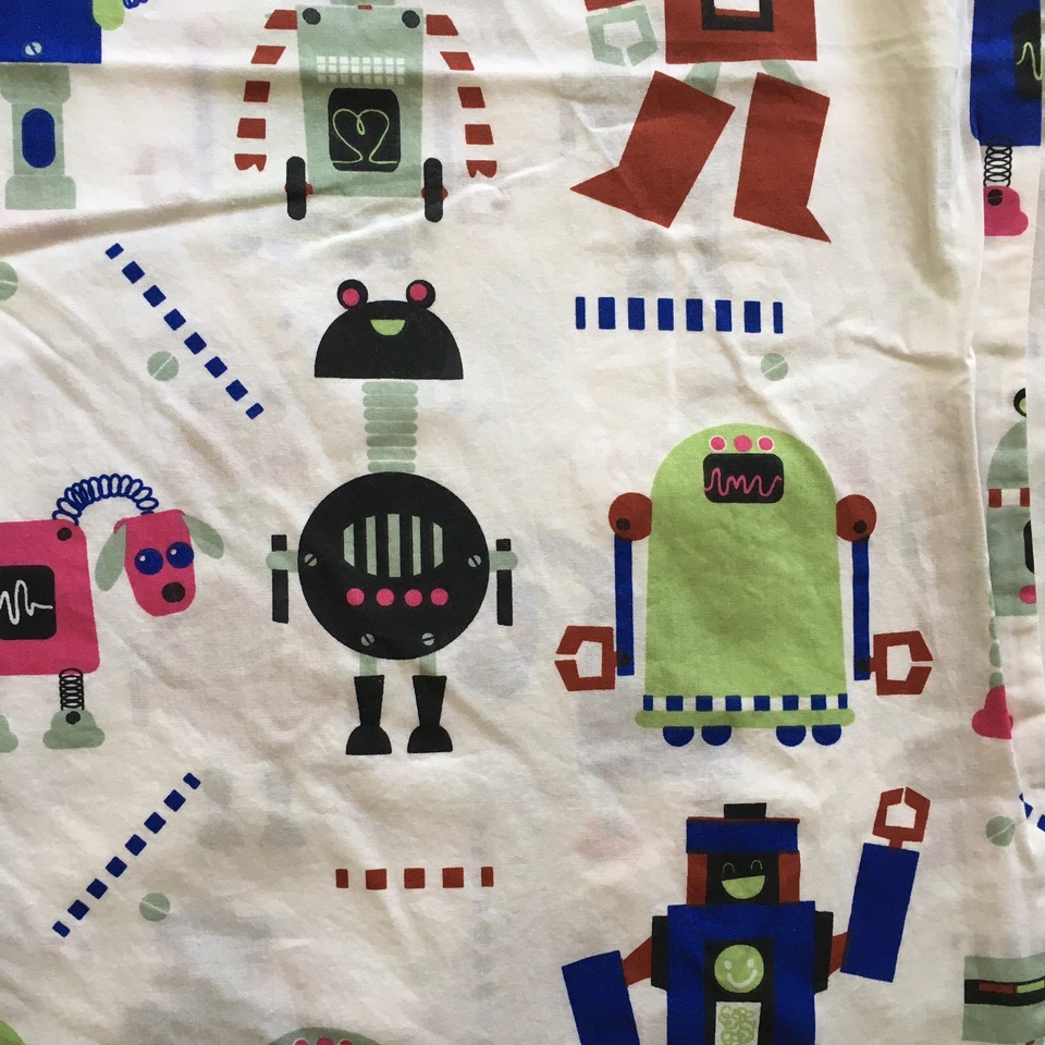Ikea LATTJO Twin Duvet Cover Multicolor Robots 64 in wide x 84 in long Cotton - Image 3 of 4