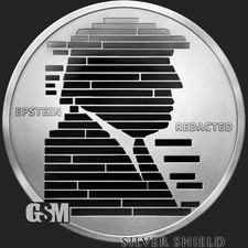 2026 Silver Shield EPSTEIN REDACTED - 1oz .999 Silver Proof - Pre Sale