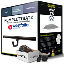 Für VW T5 Kasten,Bus Anhängerkupplung starr +eSatz 13pol 09.2009-08.2015 Kit NEU