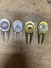 Lot of 4 US Open Divot Repair Tools 2010, 2011, 2013, 2015 Pebble Congressional
