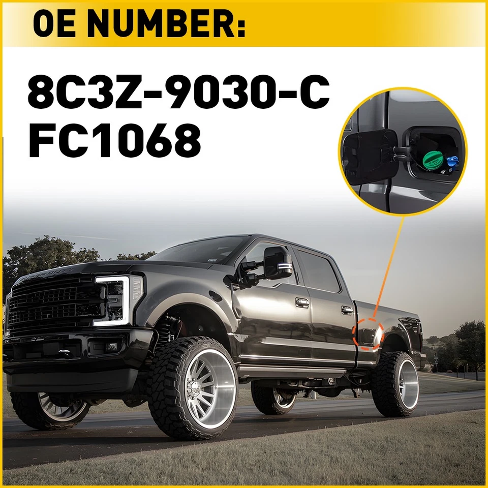 Tapa de combustible verde para camioneta Ford F250 F350 Super Duty F450 F550 diésel Foto 3 de 4