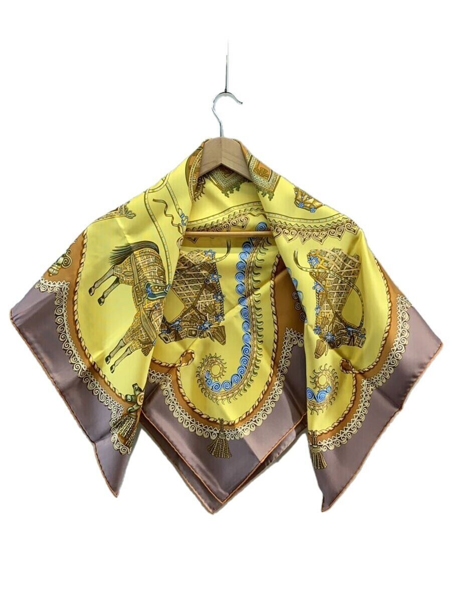 HERMES CARES 90 PAPELORES Carriage and Aristocracy Scarf Silk Multicolor Total P