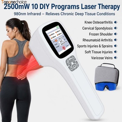 Cold Laser Therapy Device 25 Diodes 650nm 808nm 905nm 980nm for Muscle Recovery