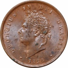 Great Britain 1 penny 1826, UNC, 