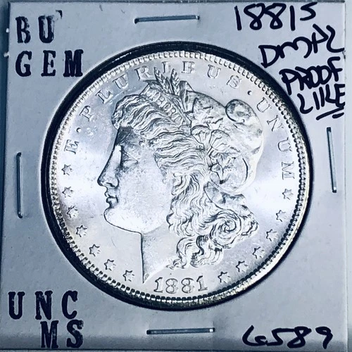 1881 S BU GEM MORGAN SILVER DOLLAR UNC MS+++ U.S. MINT RARE COIN 6589