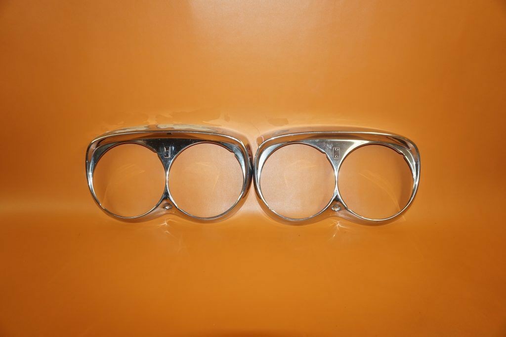 ROLLS ROYCE SILVER SHADOW HEADLIGHT BEZEL LEFT RIGHT CHROME COVER 1965-1980 OEM