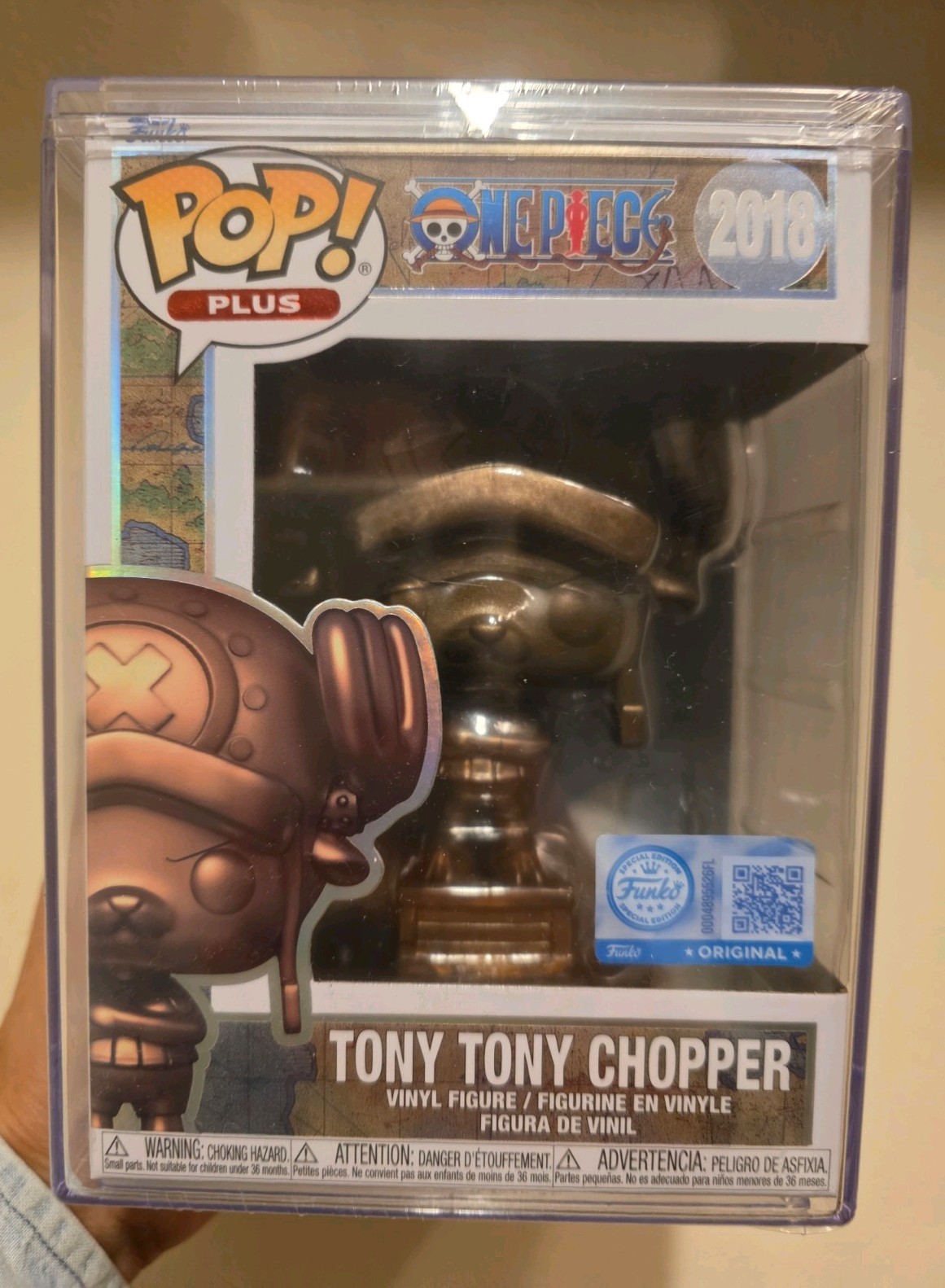 Tony Tony Chopper #2018 Bronce Una Pieza Funko Pop Plus con Protector Pop Duro NUEVO