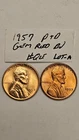 wheat penny 1957 P & D SET NICE GEM RED BU 1957-D,1957-P LOT QE LINCOLN CENT UNC