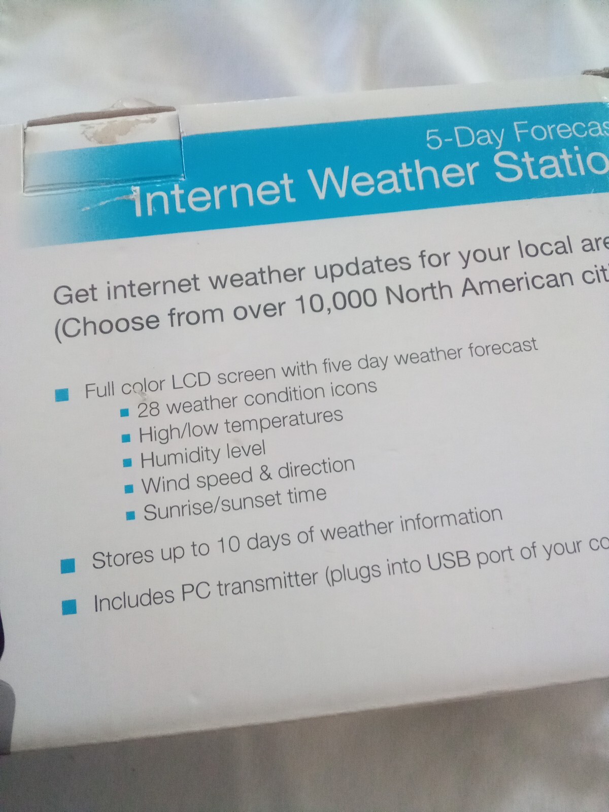 THE SHARPER IMAGE EC-WS115 5-DAY FORECAST INTERNET WEATHER STATION WORKS
