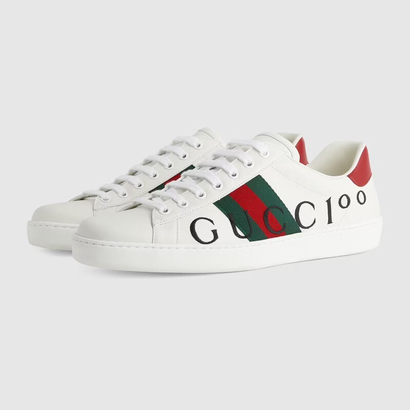 GUCCI ホワイトスニーカー Gucci Z1465 Mens White Leather Ace Sneakers Size 8.5 G | eBay