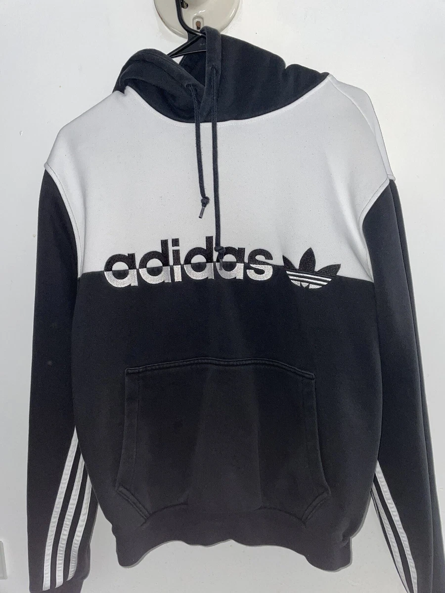 Split black and white hotsell hoodie