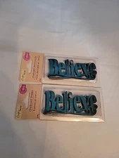 Crafter's Square Laser Cut Words BELIEVE LOT OF 2 Packages TOTAL 6 Words New
