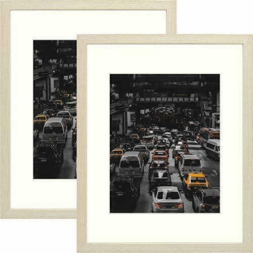 2-Pack 11x14 Picture Frames With Ivory Color Mat for 8x10 Photo for Landscape