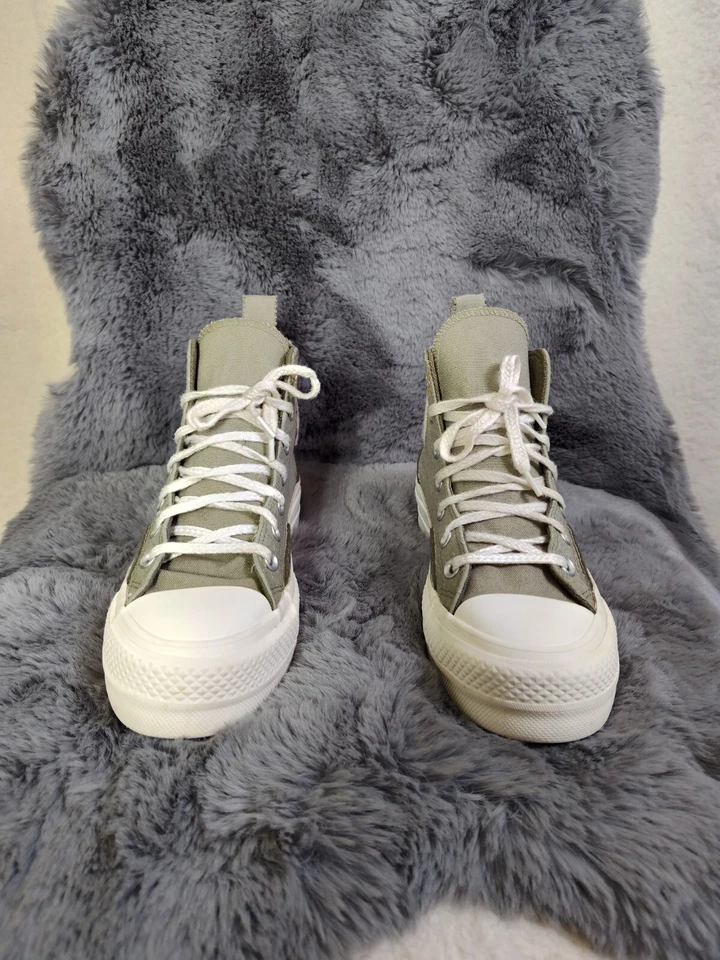 Chuck Taylor All Star Lift Platform Women Sneaker 6 Green Autumn Embroidery Shoe - Image 2 of 4