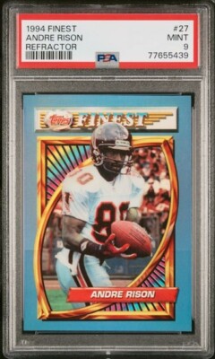 PSA 9 MINT 1994 FINEST REFRACTOR ANDRE RISON #27 FALCONS RARE FRESH ...