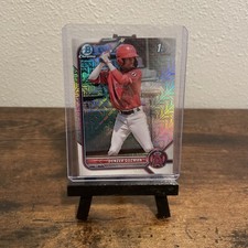 2022 Bowman Chrome #BCP-138 Denzer Guzman Mojo Refractor 1st Bowman & Base Card