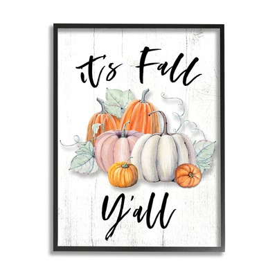 It's Fall Y'all Seasonal Excitement Muted Harvest Pumpkins, Designed by Valer...