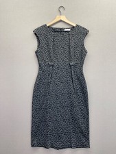 Calvin Klein Womens Gray Dress Cheetah Print Pencil Dress Sleeveless No Size "