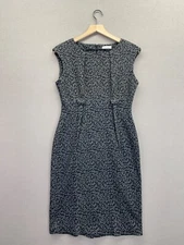 Calvin Klein Womens Gray Dress Cheetah Print Pencil Dress Sleeveless No Size "