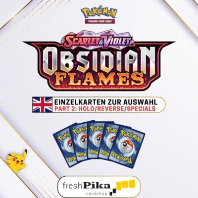 Pokemon - OBF - Obsidian Flames (Part 2) - English   Einzelkarten zur Auswahl