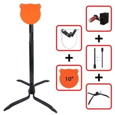 AR500 Steel Target Stand System-10" Gong + 2x4 Stand Mount Kit,Height Adjustable