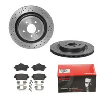 Brembo Bremsscheiben Coated Ø330 + BremsbelÄGe Hinten FÜR Mercedes A-KLASSE