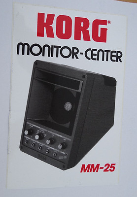 Werbe-Aufkleber Korg Monitor Center 24 x 15 cm MM25 Amplifier Power Speaker 80er