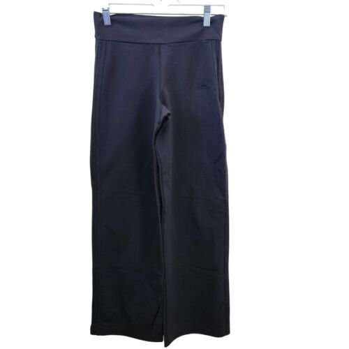 Adidas NWT Basic Pants Black On Black 3 Stripe Pull On Wide Leg Size S