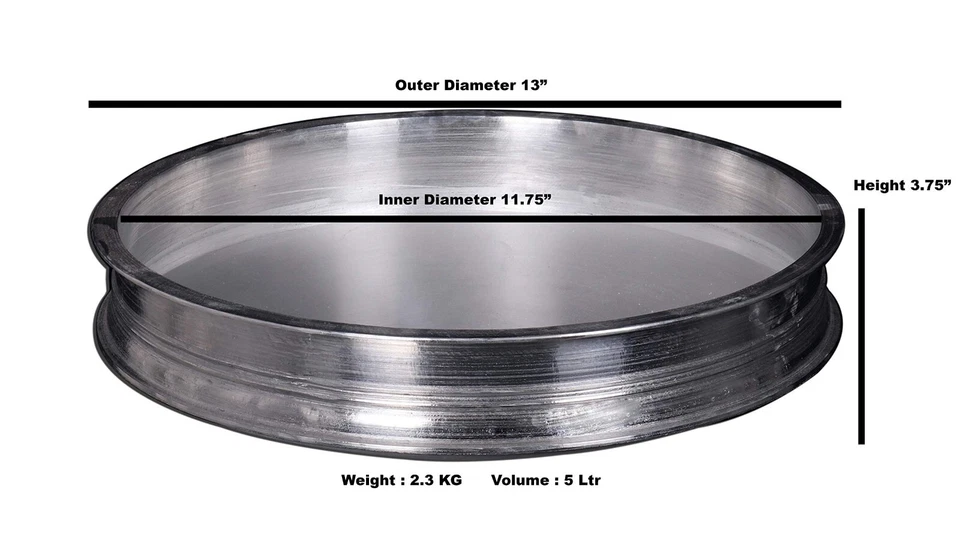 13 Inch Aluminum Uruli Saucepan Saucepan For Chicken Curries, Payasam. 5L - Image 3 of 4