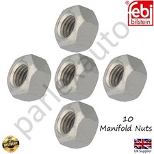 10x Exhaust Manifold Nut N10209009 For Audi Seat Skoda VW Volkswagen Febi 01554