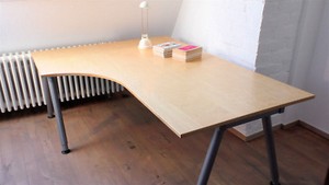 Ikea GALANT Schreibtisch Eckschreibtisch Birke 120x160cm ...