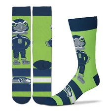 New! Seattle Seahawks Blitz Mascot Madness Socks One Size Fits Most Adults
