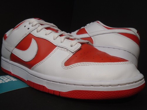 sb dunk low red white